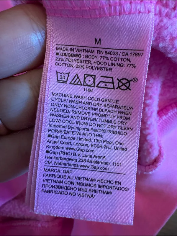 GAP VintageSoft Hoodie SUGAR PLUM NEON PINK SIZE MEDIUM - Image 7