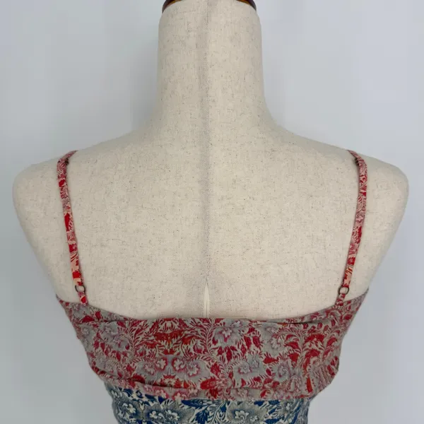CAROLINA K Sienna Top Medium Multicolor Floral Boho Festival Tie Front Crop Tank - Image 9
