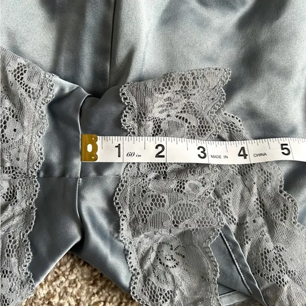 🦋 Tezenis Pale Blue Sleek Pajama Shorts Shorties Sleepwear Medium Comfy - Image 7