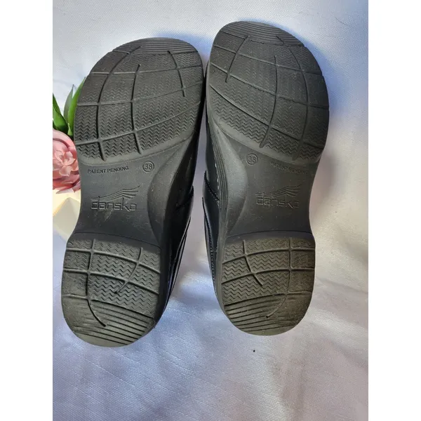 Dansko Professional Clogs Black Leather Size 38 Slip On Shoe Work US 8 .5 - Image 7