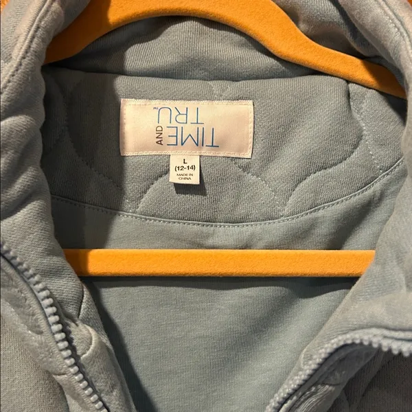Oversized light blue quilted jacket Size L - Image 3