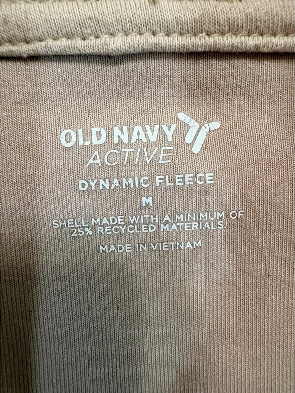 Women’s M Taupe Old Navy Active 1/4 Zip Cropped Fleece Pullover - Image 6