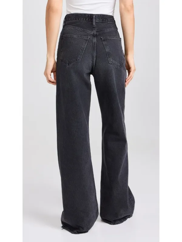 NWT AGOLDE Dame in Hitch High Rise Wide Leg Relaxed Rigid Denim Jeans 25 - Image 3