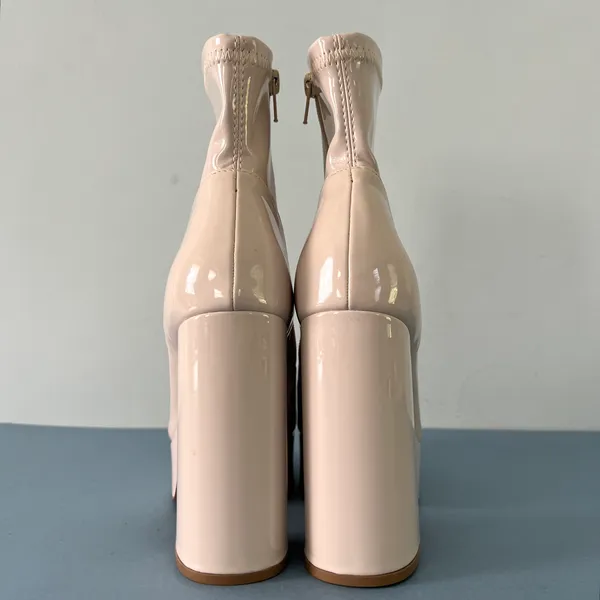 Steve Madden Bianca Bone Patent Leather Platform Boots - Image 6