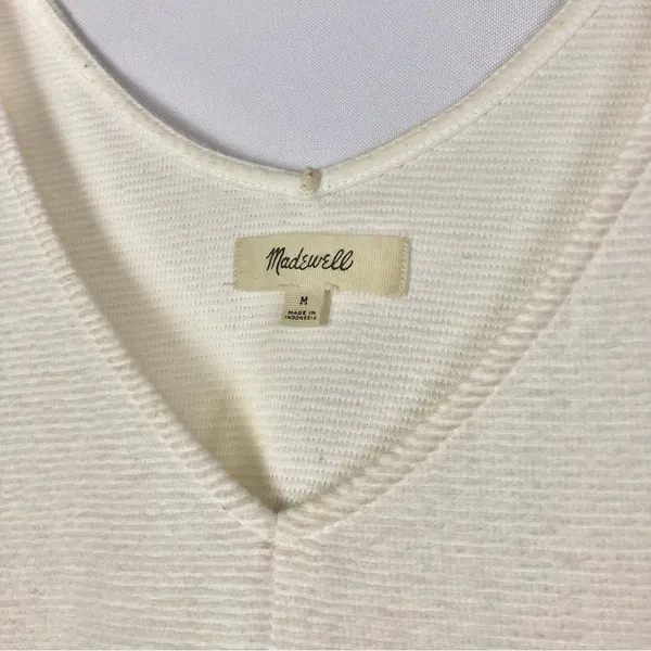Madewell Texture & Thread White Tie‎ Front Tank Top M - Image 4