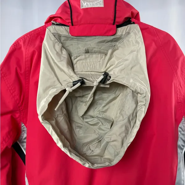 Marker Zip Up Hidden Hood Snowboarding Jacket‎ in Bright Red Size 8 - Image 7
