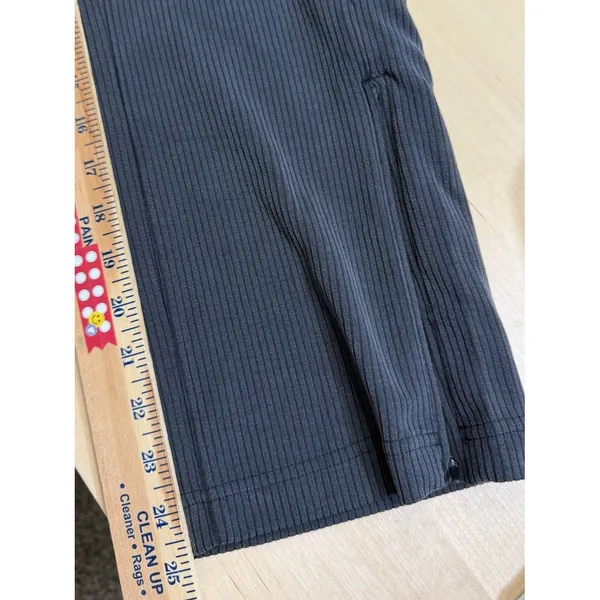 Lululemon Ribbed Softstreme Zip-Leg High-Rise Cropped Pants 25" Black Women’s 10 - Image 11