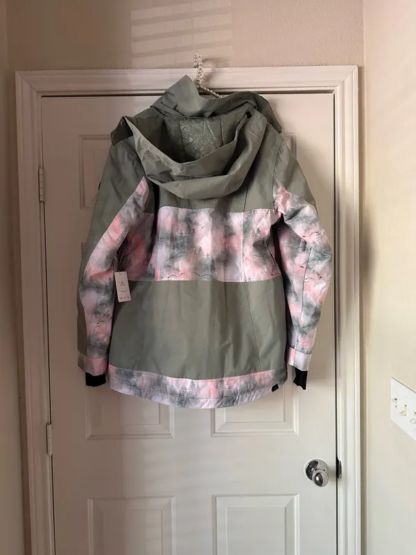 Roxy Presence Parka Jacket in Sea Pine Mystery Fog - Image 13