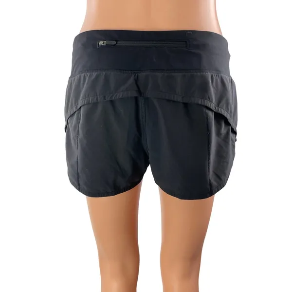 Lululemon Speed Up Black High Rise Workout Yoga Gym Athletic Running Shorts Sz 6 - Image 3