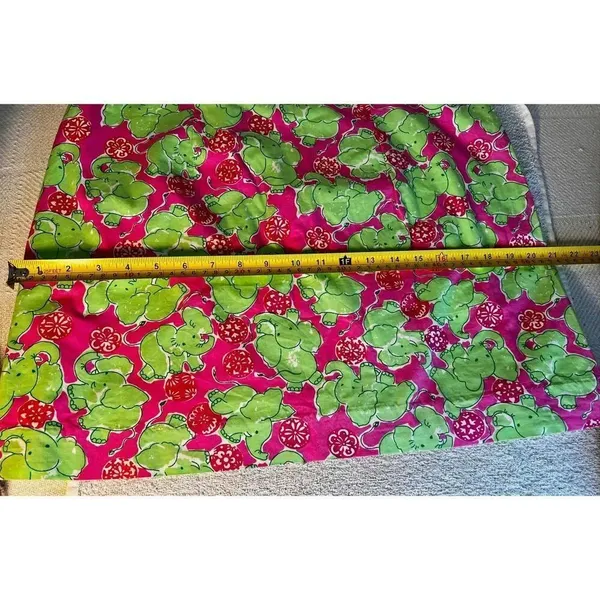Key West Pink & Green Elephant Print Sundress Dress Fully Lined Size 10 - Image 9