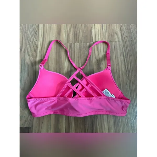 Victoria's Secret Pink Front-Close Push-Up Bra with Strappy Cage Back Size 34A - Image 3