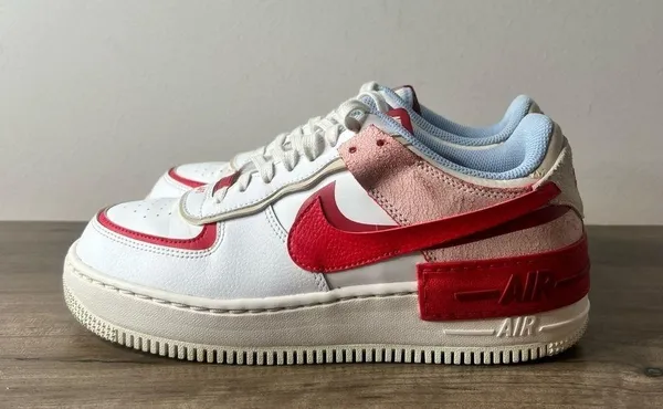 Nike Air Force 1 Low Shadow Cracked Leather Women's Shoe Size 9.5 #276 - Image 3
