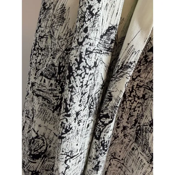 Anthropologie style Green Toile Print Cotton Boho Peasant‎ Skirt Cottagecore - Image 4