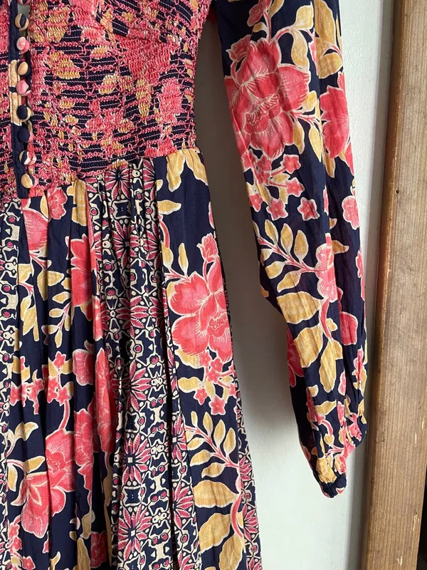 Free People A New Way Maxi Dress Navy Combo - Image 8