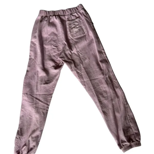 Y2K Sweatpants Billabong Smiley Daisy Dusty Pink Surf Skate Joggers Medium - Image 8