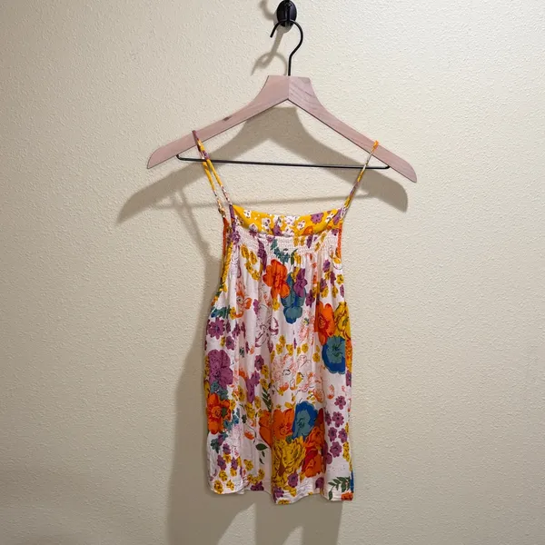 Anthropologie Size Small Multi Floral Smocked Cami - Image 2