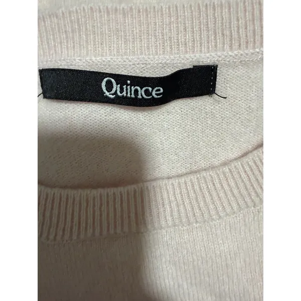 Quince‎ Mongolian Cashmere Crewneck Sweater Light Pink Women's Size Small - Image 8