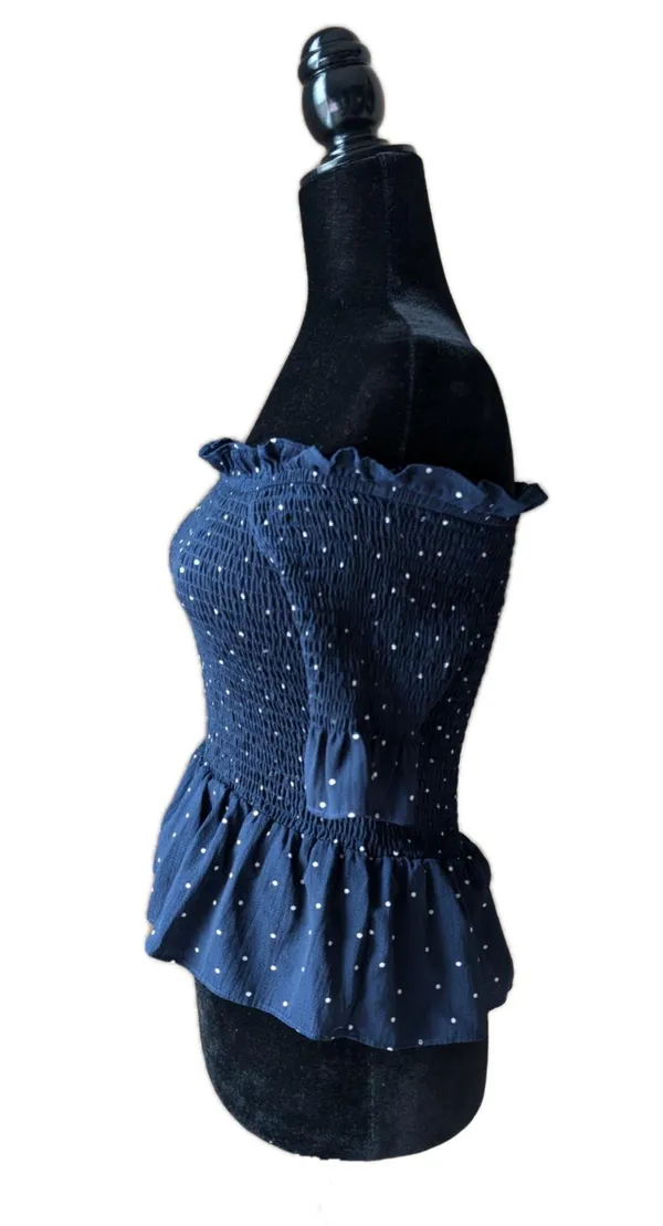 Boutique Polka Dot Shirred Top ✨ - Image 2