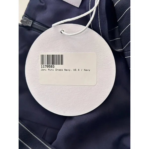 NWT Princess Polly Joni Navy Stripped Mini Dress Size 4 Small - Image 4