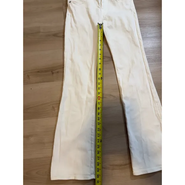 AG‎ Adriano Goldschmied The Angel Jeans Women 29R White Bootcut Stretch Denim - Image 6