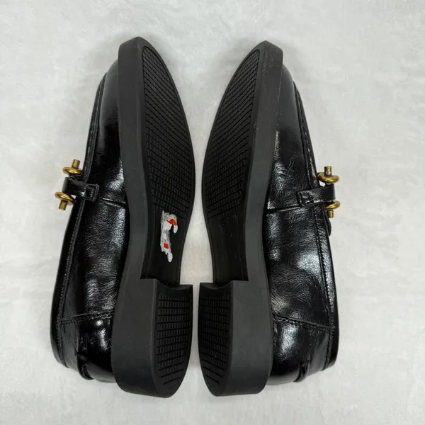 Steve Madden Loafer‎ Black Chain Accent Lug Sole Comfortable Shoes 6.5 - Image 9