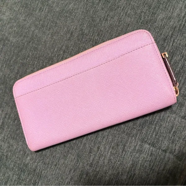 calvin klein Long Wallet Light Purple With Gold Logo - Image 3