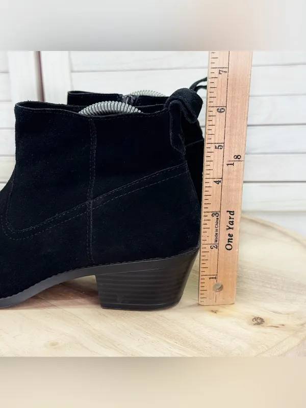 Vionic Vera Suede Western Ankle Boots Booties Black Women 8.5 Water Resistant - Image 8