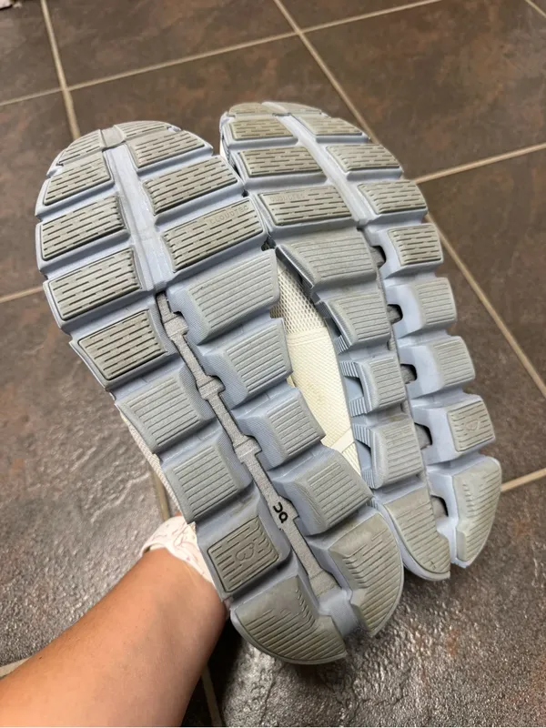 ON Running Womens Cloud 5 Gym Shoes Sneakers Trainers Chambray Blue White 10 - Image 8