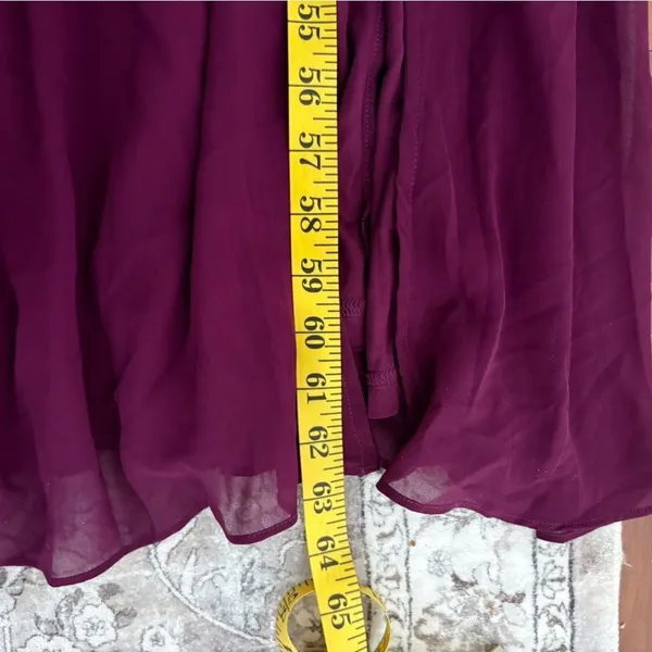 Lulus Tier Elegance Plum Purple Long Sleeve Tiered Maxi Dress Size XXL Formal - Image 7