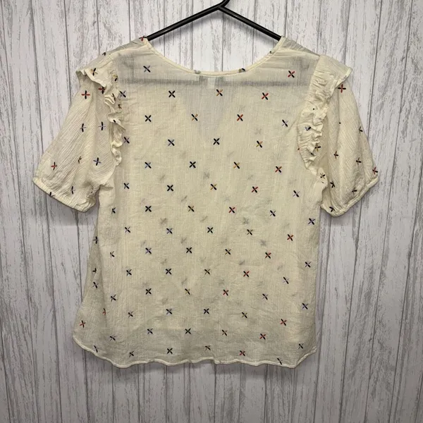 Womens Size S Madewell Embroidered Top EUC - Image 8