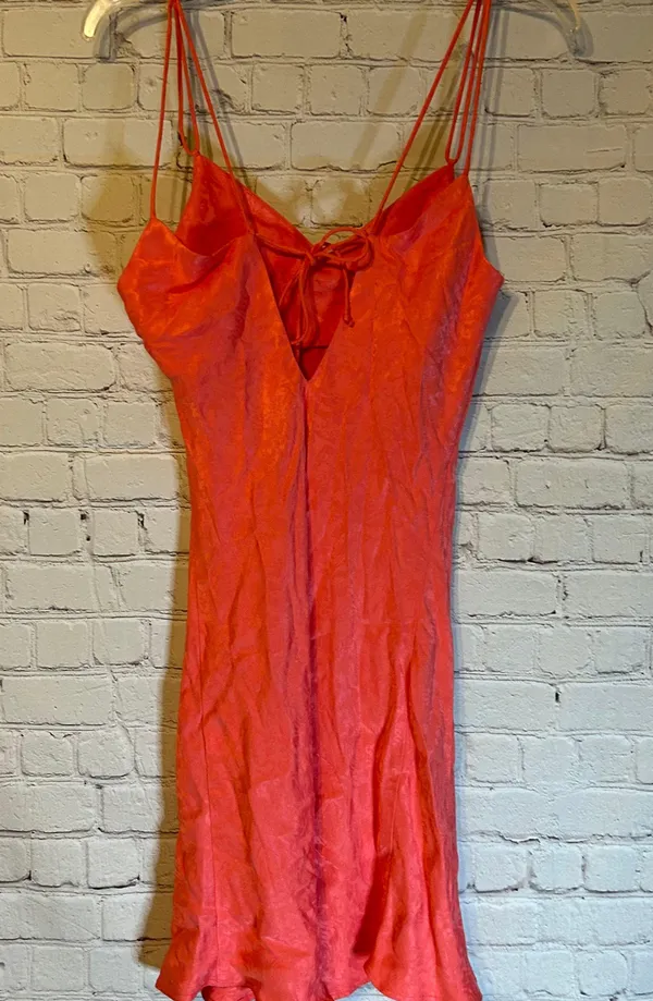 ZARA NWT Coral Colored Slip Dress, S - Image 2