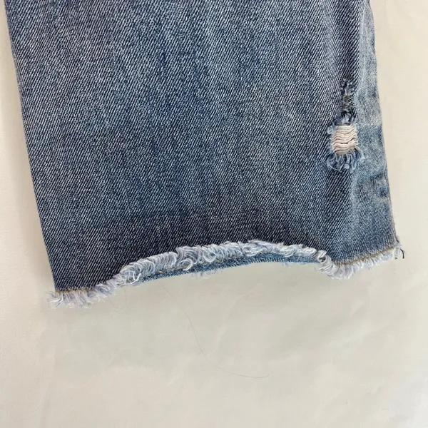 Avec Les Filles‎ Distressed Mom Button Fly High Waisted Mom Jeans - Image 5