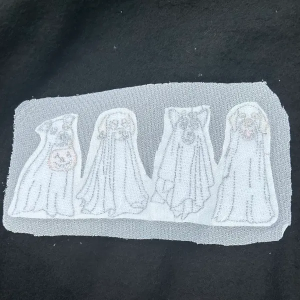 Handmade Ghost Dog Sweatshirt - Image 6