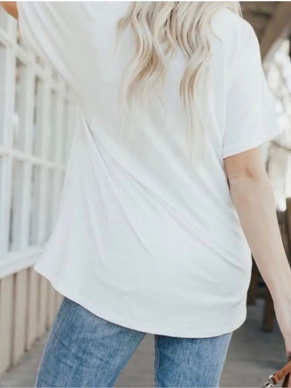 NEW CARLY JEAN LOS ANGELES CJLA Boyfriend Tee Ivory XXXL - Image 7