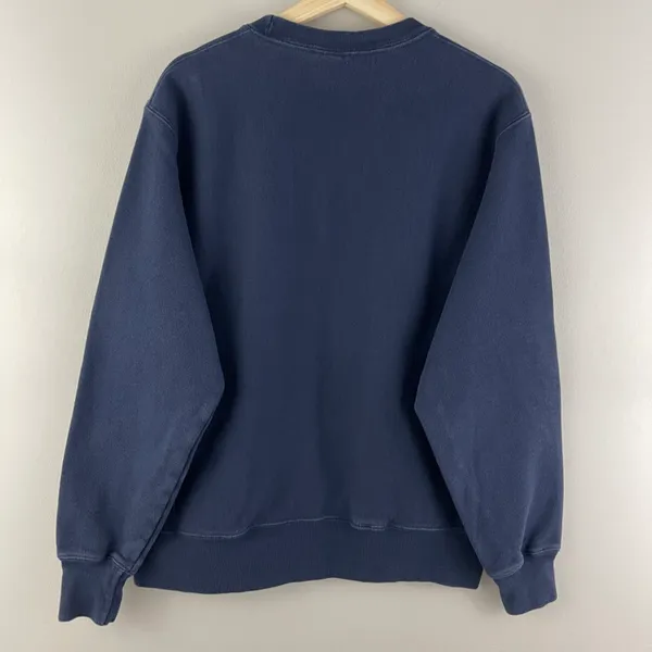Vintage 90’s Navy Blue White “YALE” Reverse Weave Crewneck Pullover - Image 10