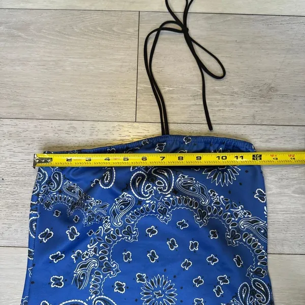 Pretty little thing sexy blue‎ bandana neck bodycon mini dress size 4 - Image 6