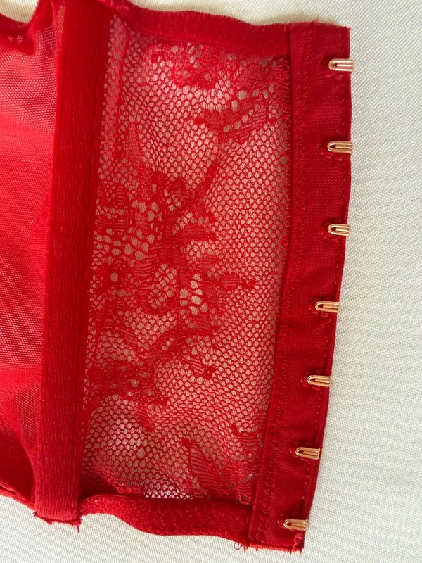 VICTORIA’S SECRET Dream Angels Red Lace Corset Top Size Small EUC - Image 10