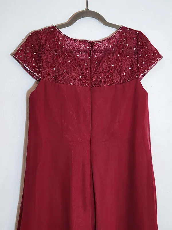 Azazie Wine Burgundy Tess Mother of the Bride Dress Size A10 Medium - Image 6