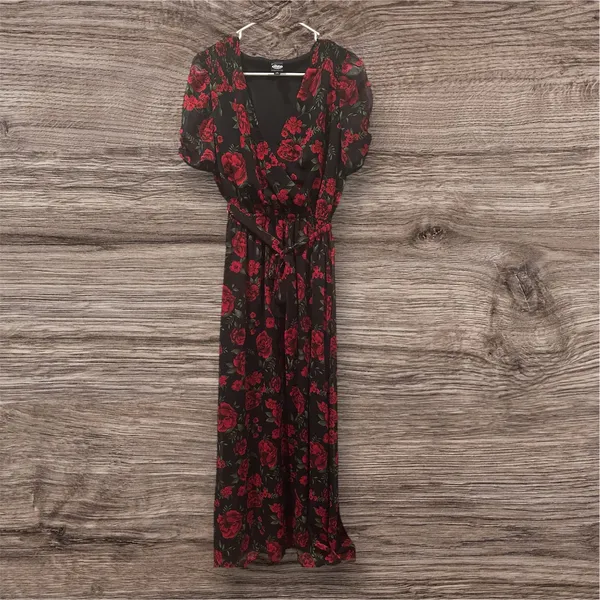 NWT Disney Parks Pixar Coco Women's Flowy Floral Rose V-Neck Maxi Dress L - Image 2
