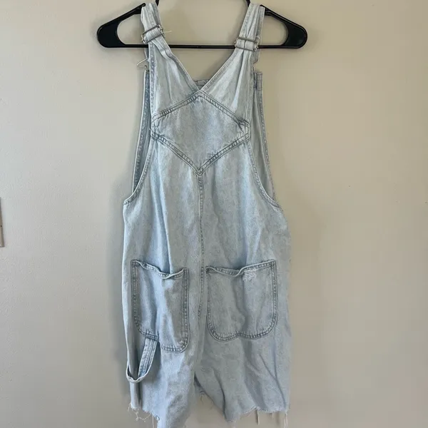 Light Blue Denim Women's Overalls Size M - Image 2