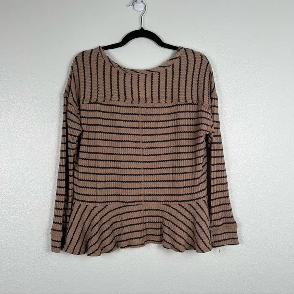 We The Free Auntie Em Peplum Stripes Top‎ Sz S - Image 6