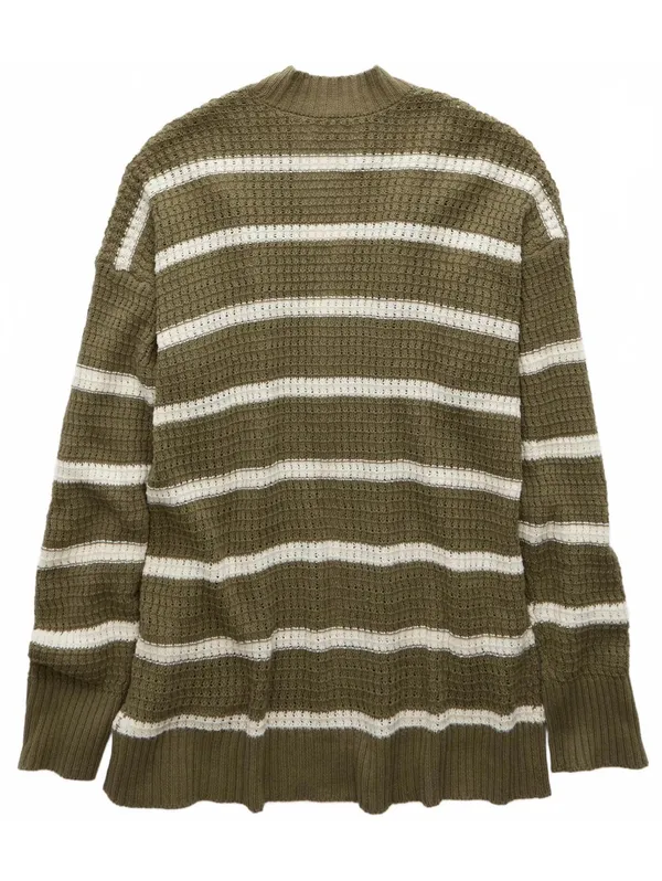 AE Open Knit Cardigan American Eagle NWT Washed Olive XS - Image 7