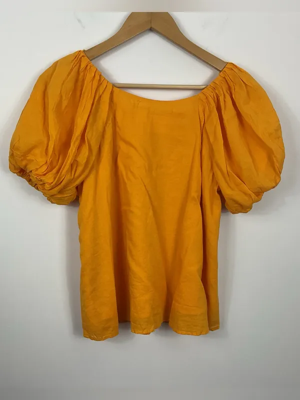Maeve Anthropologie Puff Sleeve Shirt Womens Size Small - Image 3