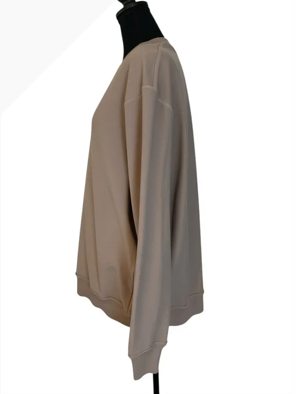 adidas Oversized Crewneck Sweatshirt in Beige, Size L - Image 3