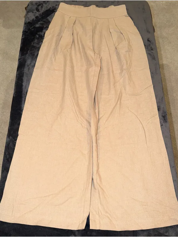 Abercrombie & Fitch Linen Blend Ultra Wide Leg Pant Size XS Short New with tag - Image 10