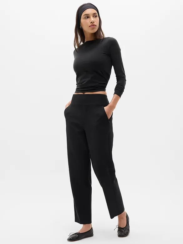 Athleta ENDLESS HIGH RISE PANT Straight Leg Black Size 16 - Image 3