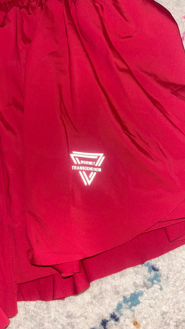 Garnet athletic flowy shorts Red - Image 3