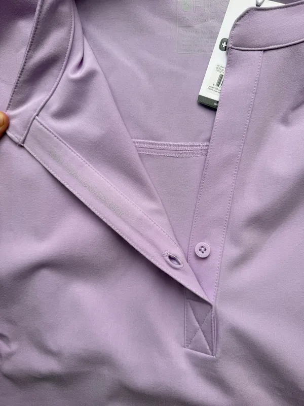 NWT FIGS Women’s Lavender Dew Purple Rafaela Three Pocket Scrub Top - Size 3XL - Image 6
