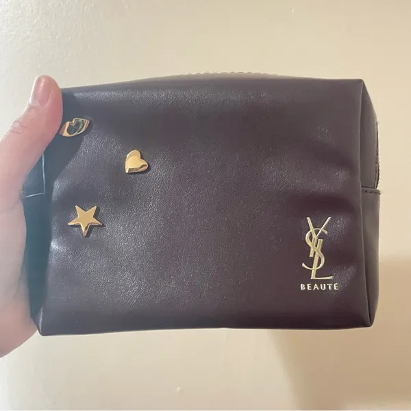 YSL Yves Saint Laurent Faux Leather VIP Exclusive Beauty Cosmetic Bag - Image 2