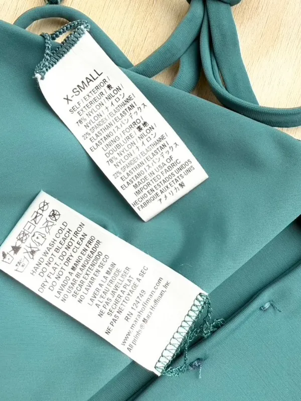 Mara Hoffman Samba Wraparound Bikini Top + Bottom Teal Sz XS - Image 8